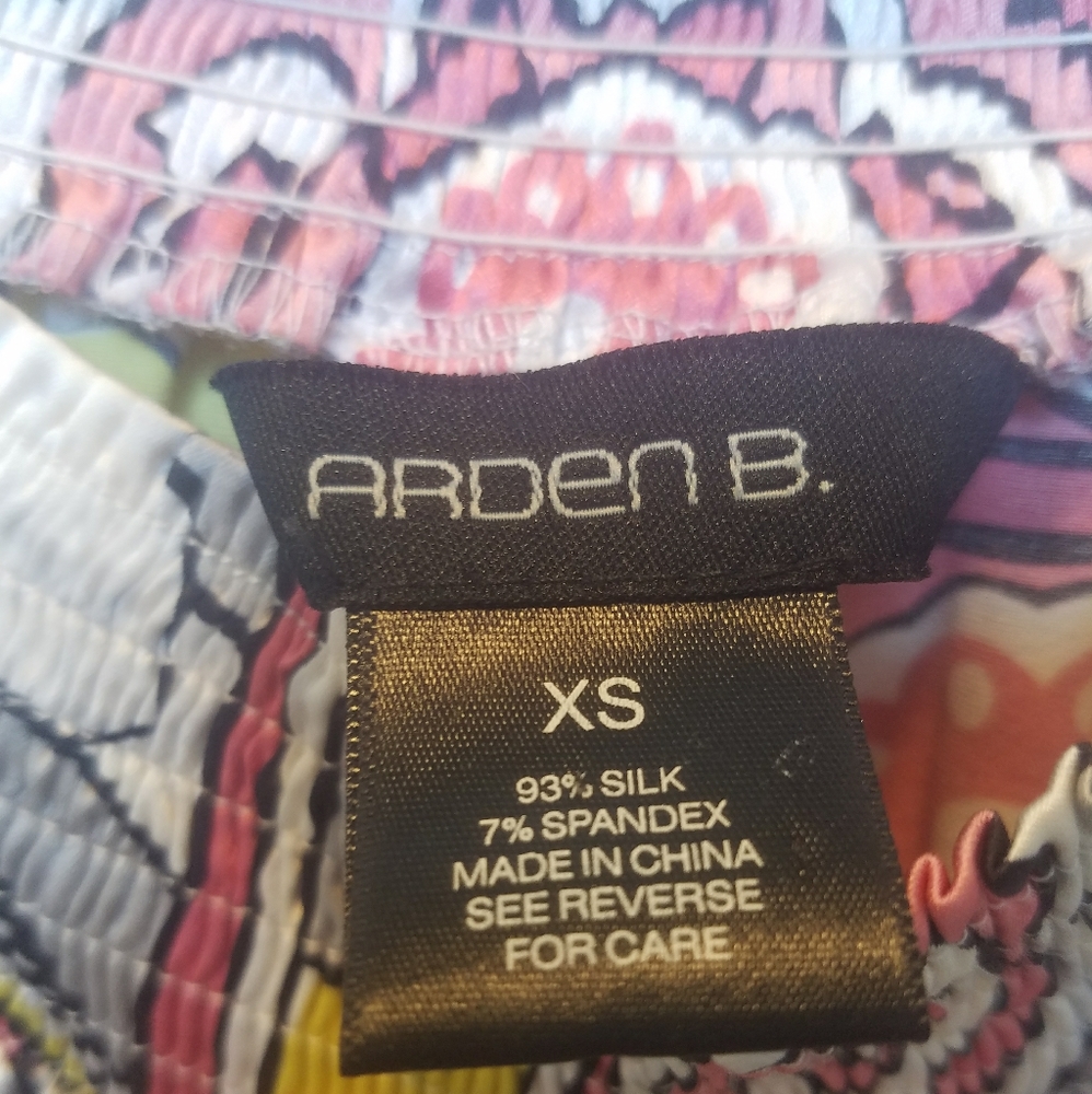 Floral / abstract print top size xs - Picture 5 of 6